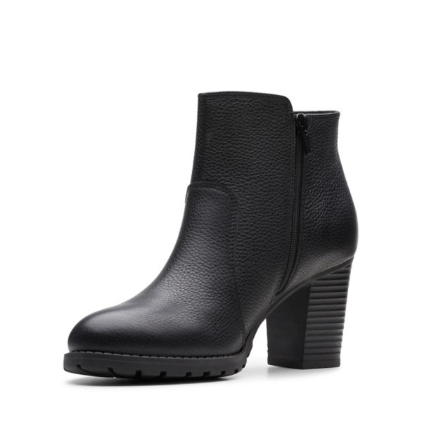 Clarks Womens Verona Gleam Ankle Boots Black | UK-1364259